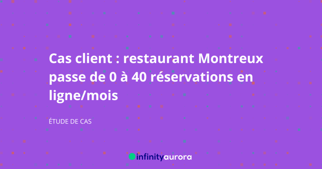 Cas client : restaurant Montreux passe de 0 à 40 réservations en ligne/mois